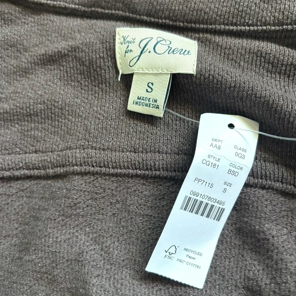 J.Crew Long Sleeve Texture Sweater Workshirt Shirt Men S Brown Cotton Poly Blend